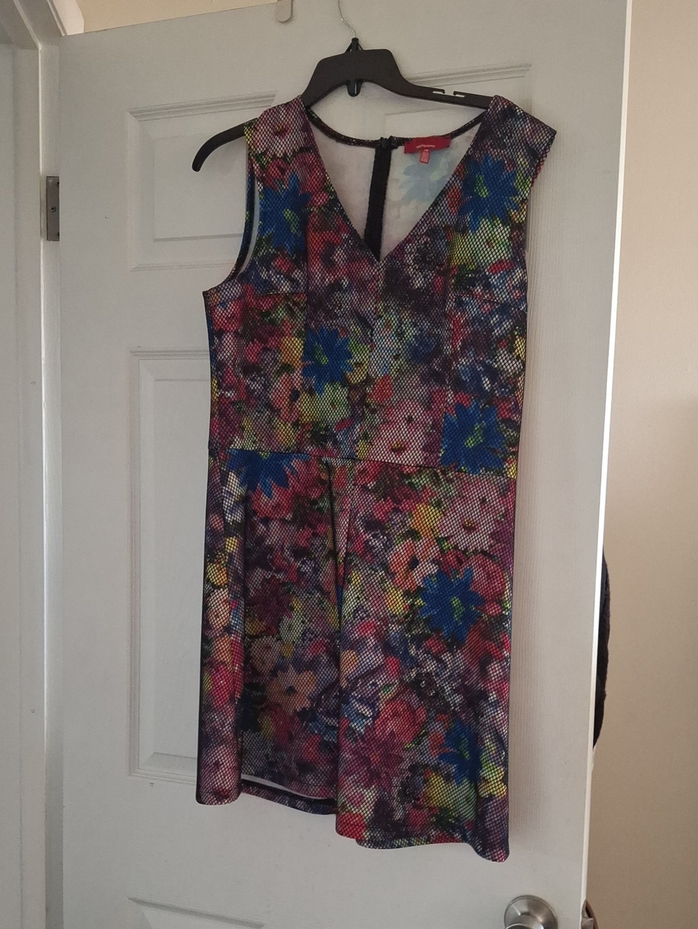 LADIES Floral Print V-Neck Sleeveless Women's Dress - Multicolor